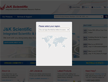 Tablet Screenshot of jk-scientific.com